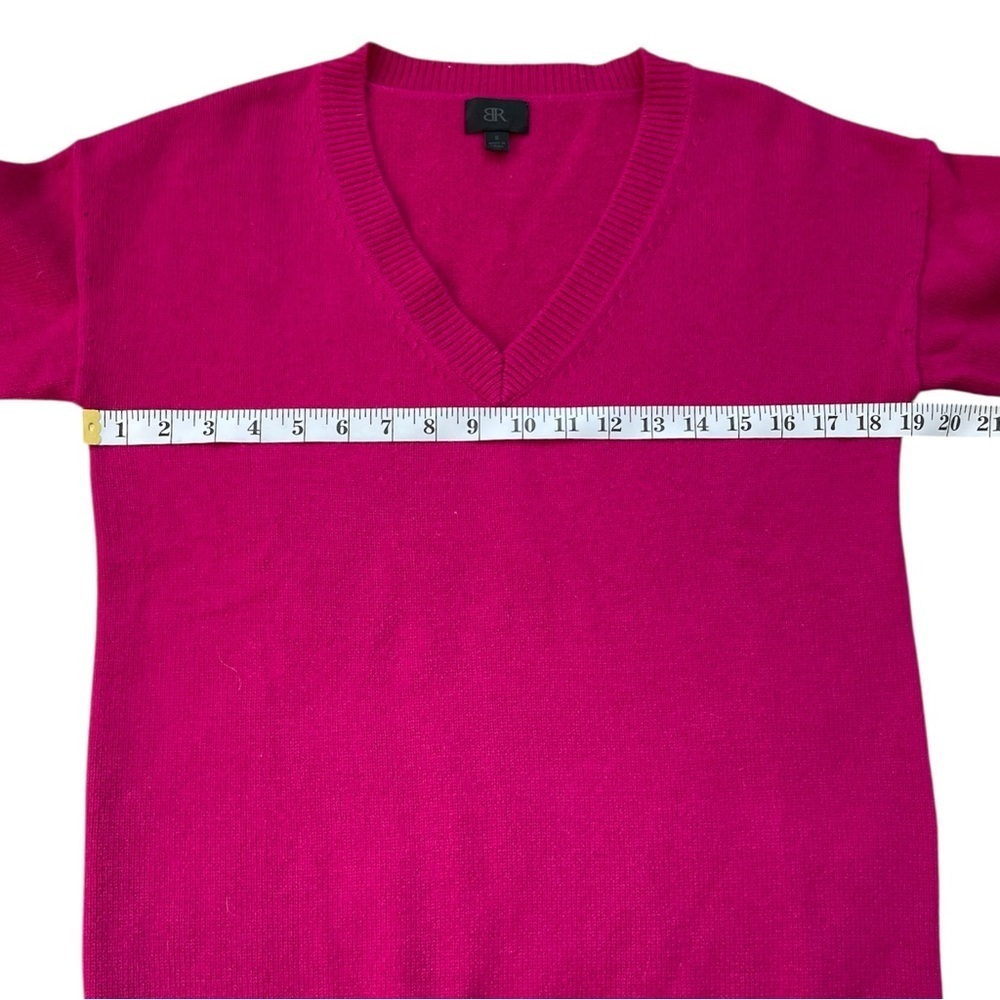 Banana Republic V-Neck Sweater Wool Cashmere Fuschia Small - Picture 9 of 10